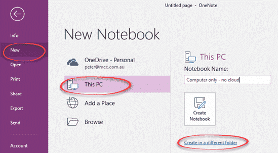 where does onenote for mac store notebooks